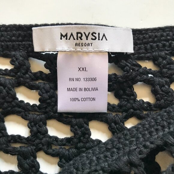NWOT Marysia Crochet Maxi Skirt Cover Up Womens XXL Black Cotton Fringe Swim NEW - Picture 7 of 13